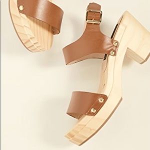 Steven by Steve Madden Fabee Wooden Clog Sandals